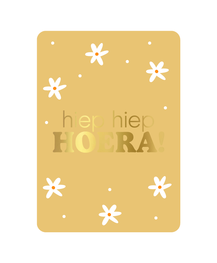 Wenskaart Hiep hiep hoera