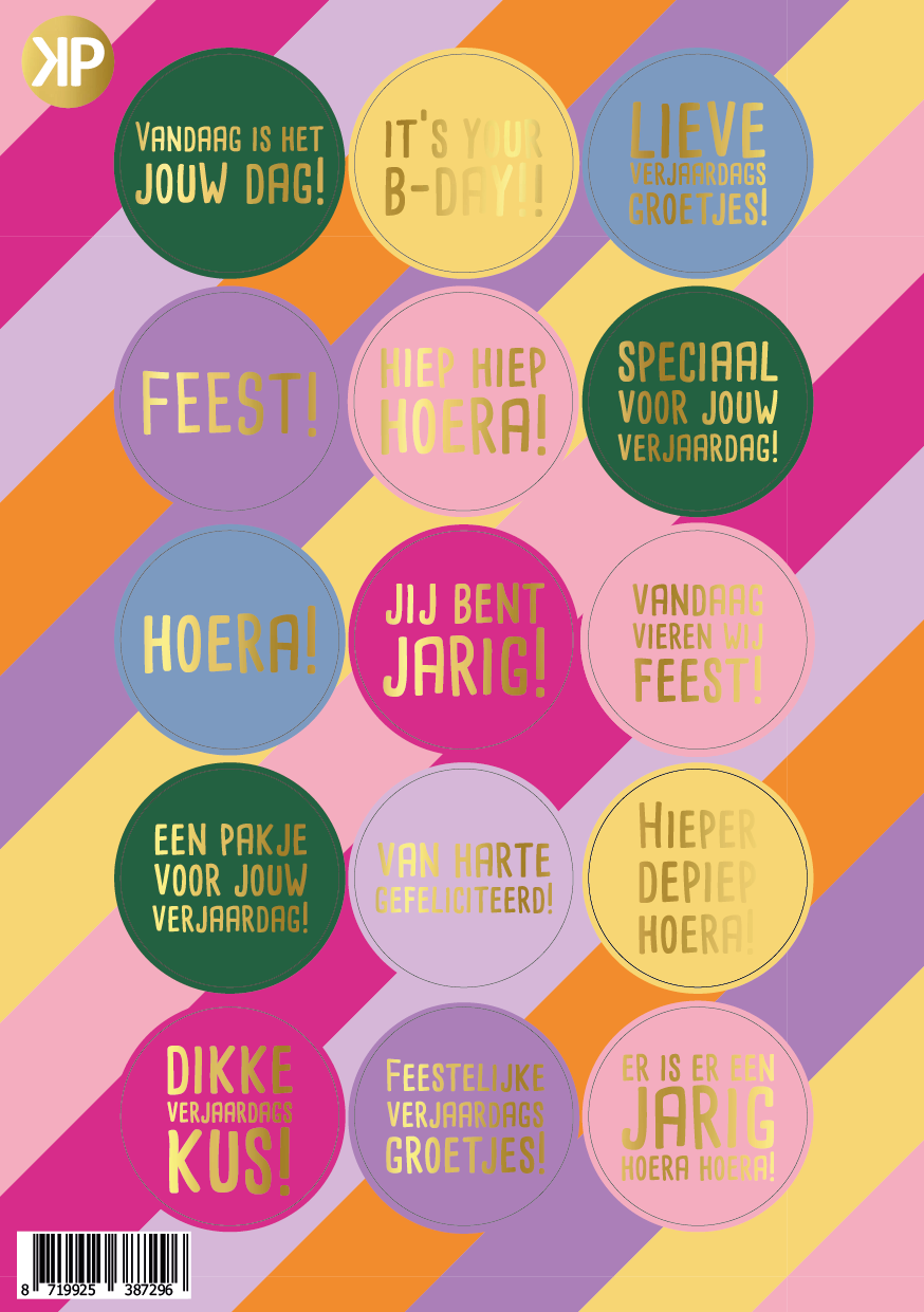 Stickervel Funky feest