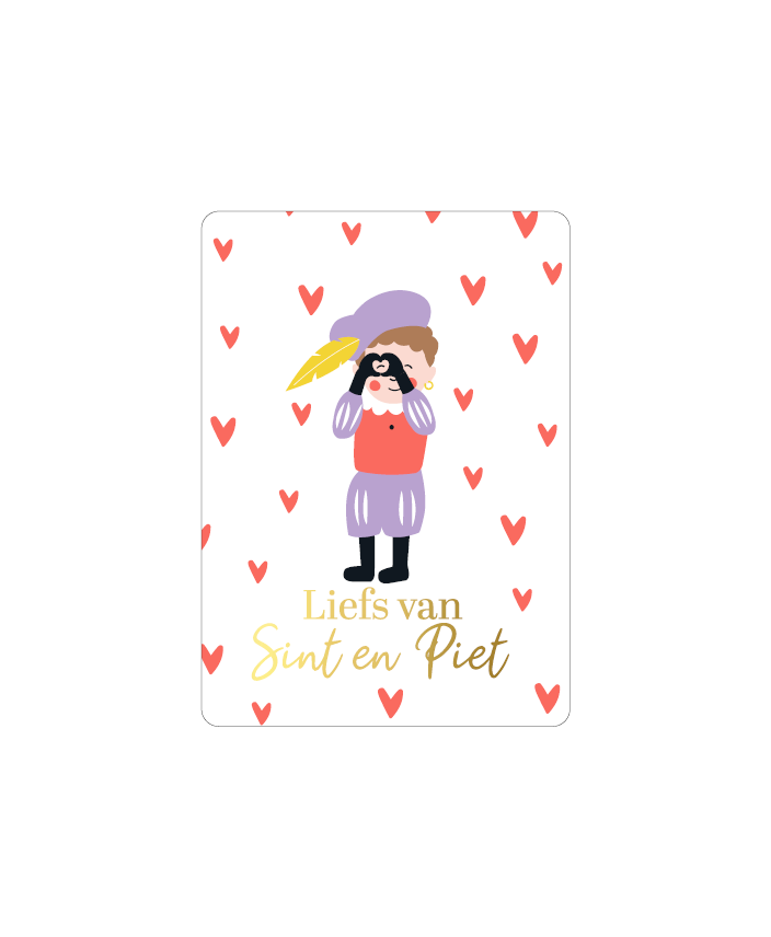 Cadeaukaartje Liefs van Sint en Piet