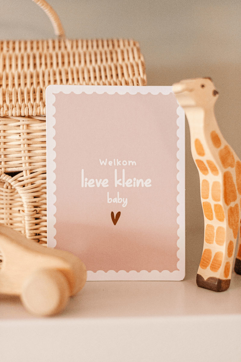 Wenskaart Welkom lieve kleine baby