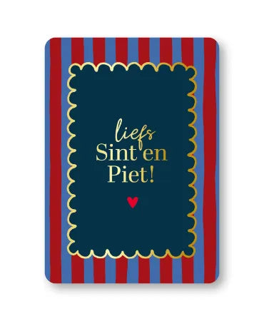 Wenskaart Liefs van Sint en Piet!