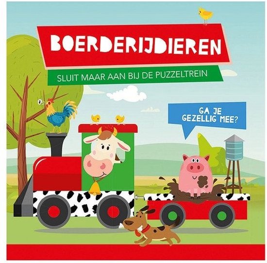 Puzzeltrein boerderijdieren