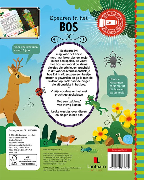 Zaklampboek - Speuren in het bos