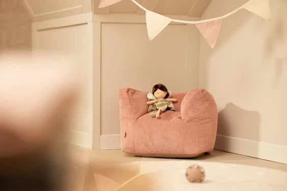 Kinderstoeltje Jollein corduroy roze (bean bag)