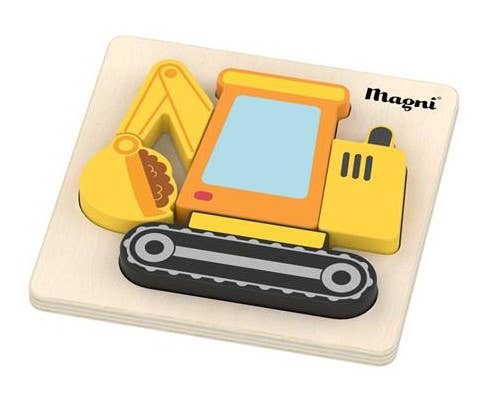 Magni | Houten graafmachinepuzzel