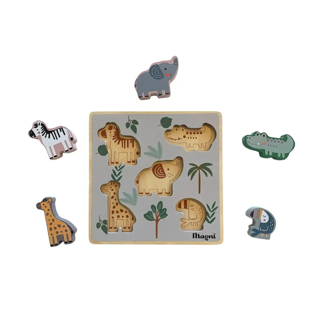 Magni | Houten puzzel jungle dieren