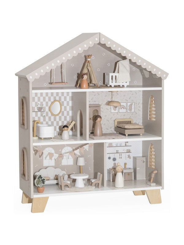 Beige poppenhuis Label Label