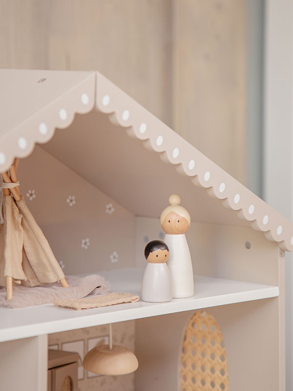 Beige poppenhuis Label Label