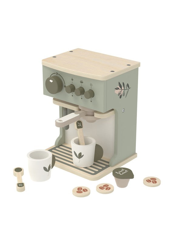 Houten espressomachine (verkrijgbaar in roze, beige en olijfgroen) | Label Label