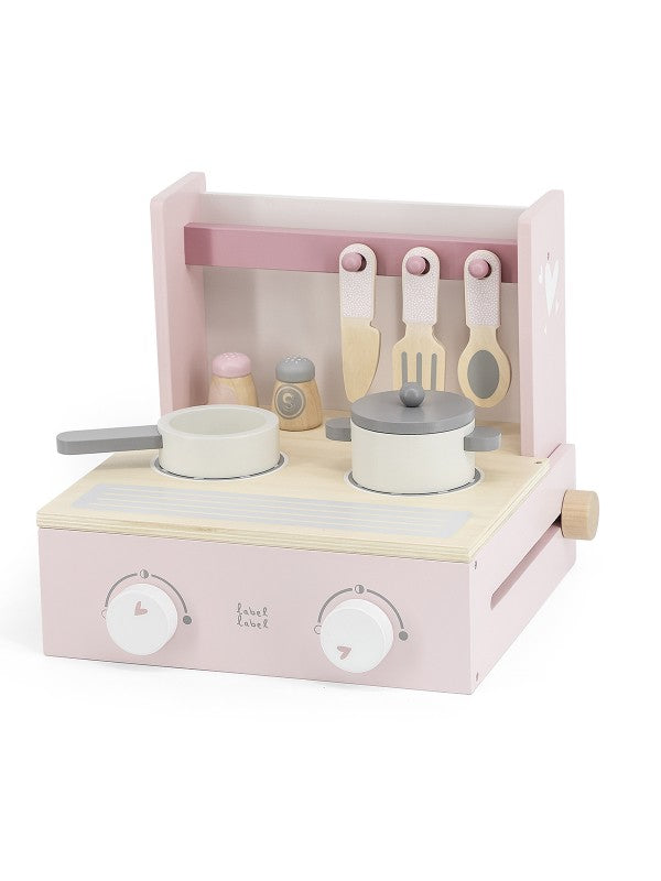 Houten uitklapbaar fornuis (verkrijgbaar in beige en roze)