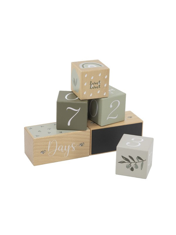 Mijlpaalblokken (verkrijgbaar in olijfgroen en beige) | Label Label
