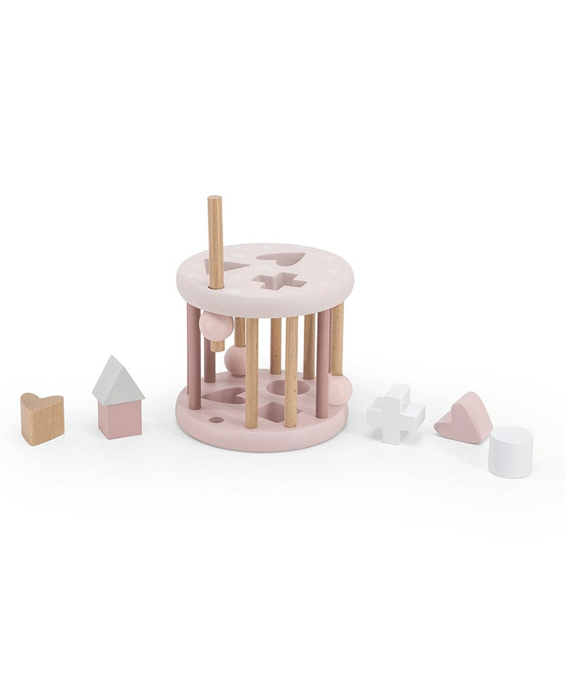 Houten sorteerwiel (verkrijgbaar in roze, beige, olijfgroen en blauw) | Label Label
