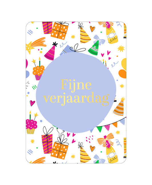 Wenskaart Fijne verjaardag