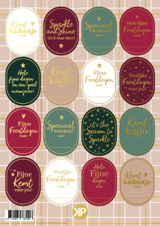 Stickervel Kerst luxe