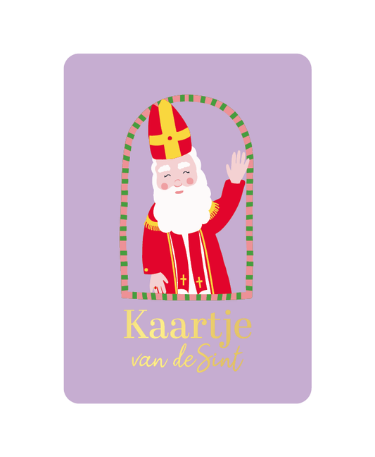 Wenskaart Kaartje van de Sint