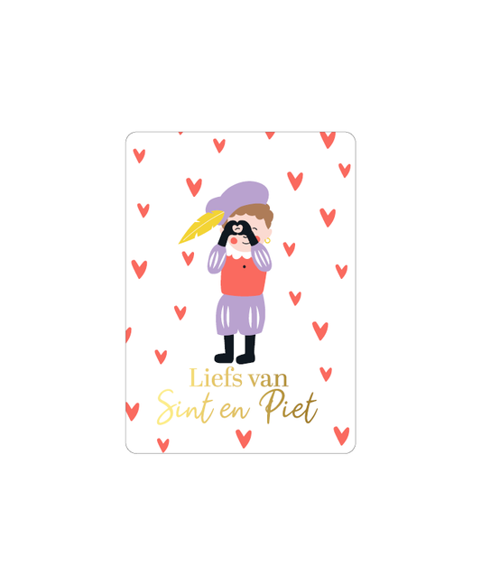 Cadeaukaartje Liefs van Sint en Piet