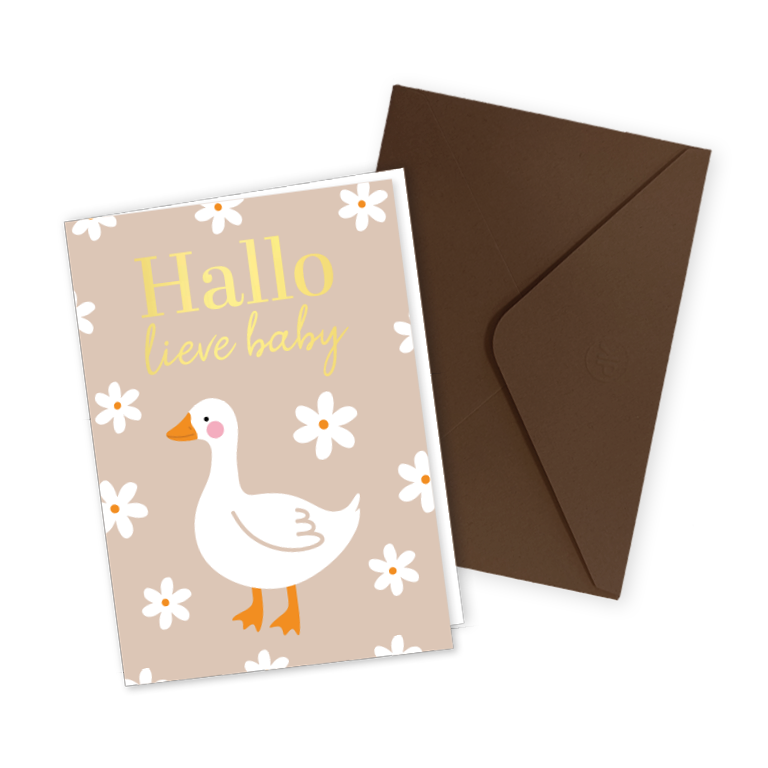 Wenskaart Hallo lieve baby