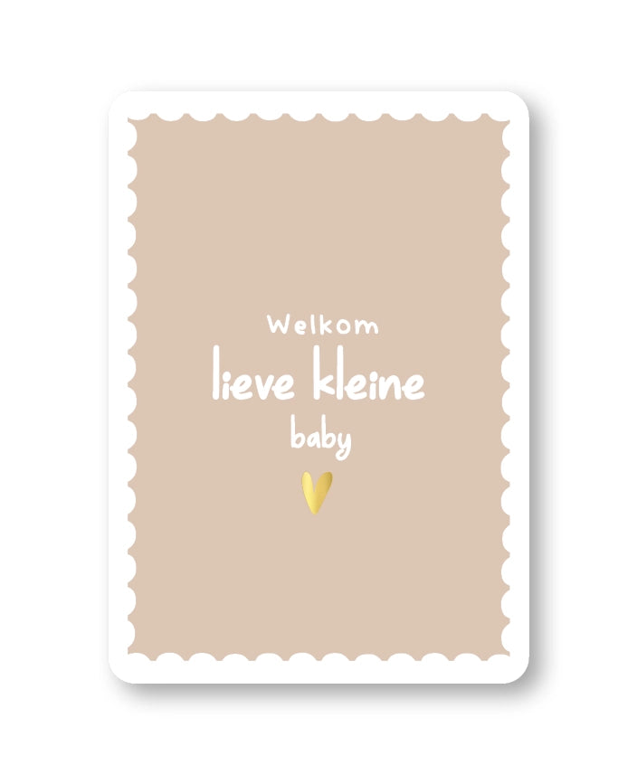 Wenskaart Welkom lieve kleine baby