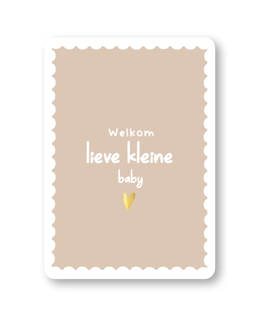 Wenskaart Welkom lieve kleine baby