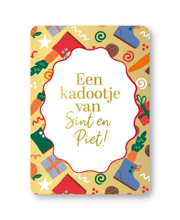 Wenskaart Een kadootje van Sint en Piet!
