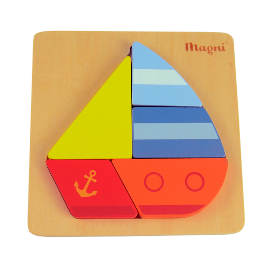 Magni | Houten puzzel zeilboot
