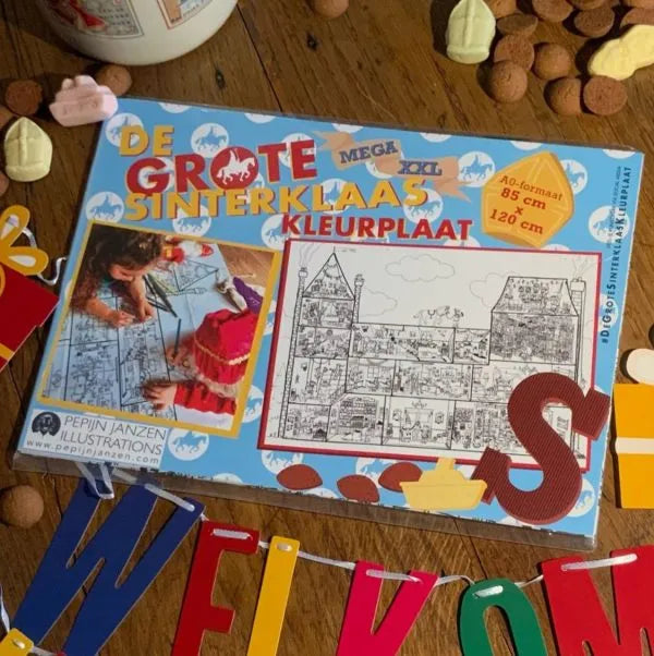 De Grote Sinterklaas Kleurplaat XXL 1.20 x 0.85m