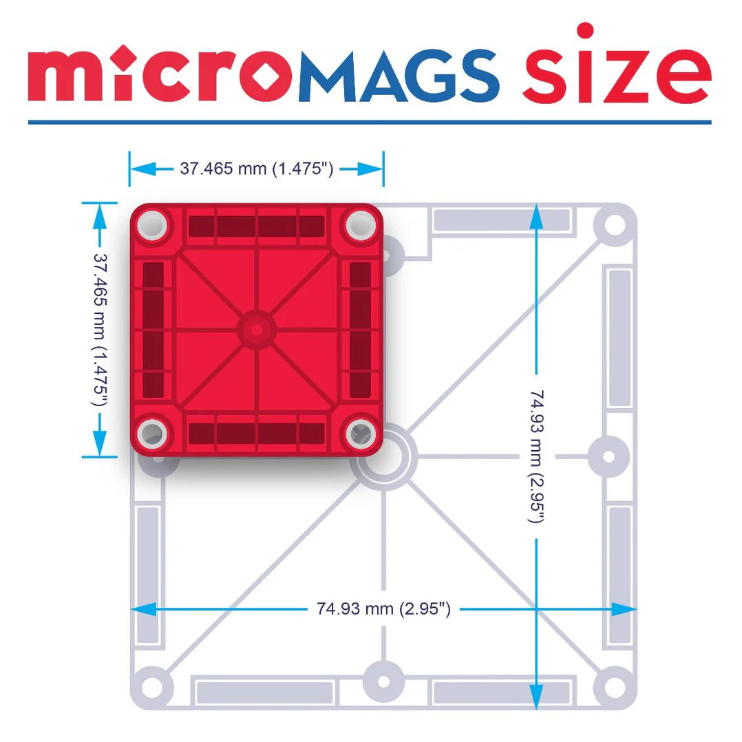 MAGNA-TILES® microMAGS Reisset, 26-Delige Magnetische Bouwset