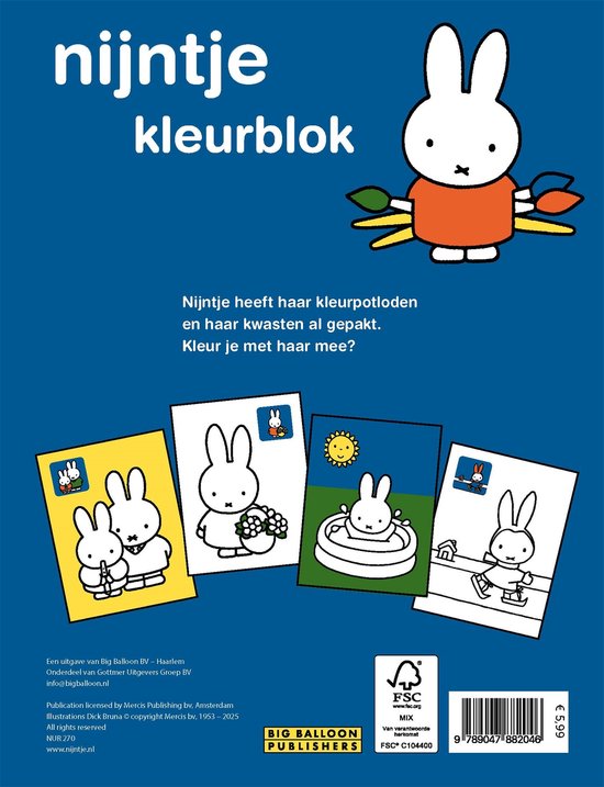 Nijntje - kleurblok voor kinderen