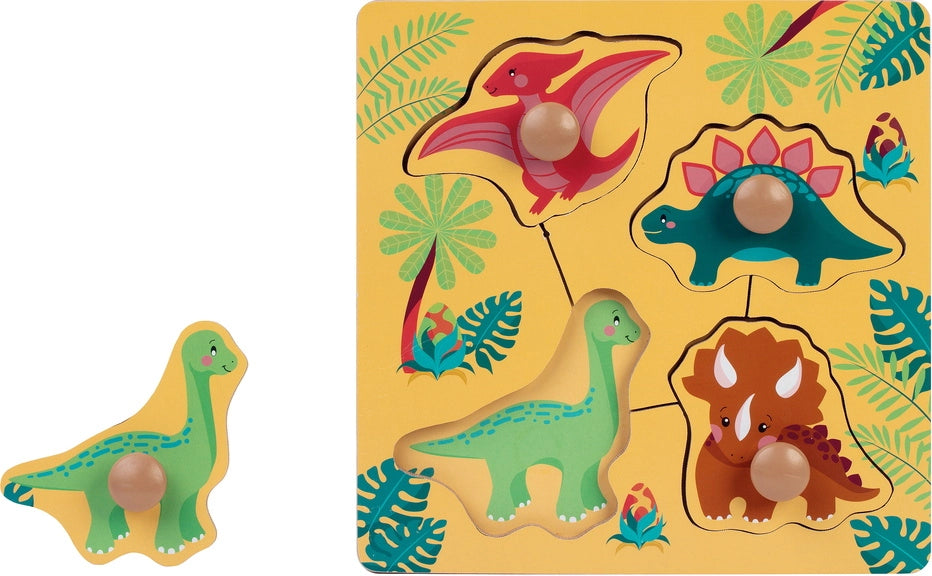 Houten puzzel met 4 stukjes - diverse varianten