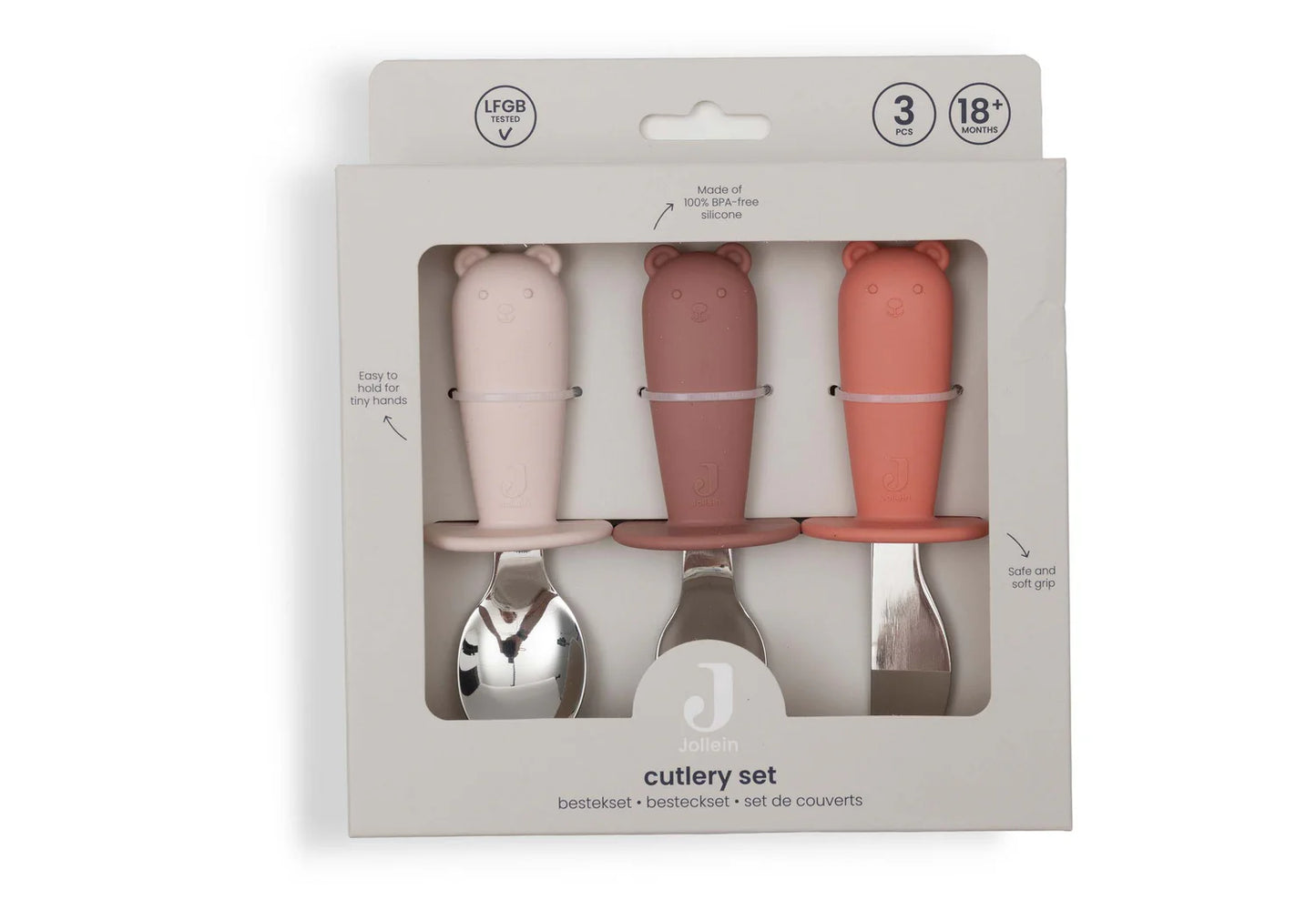 Jollein siliconen bestekset - blush