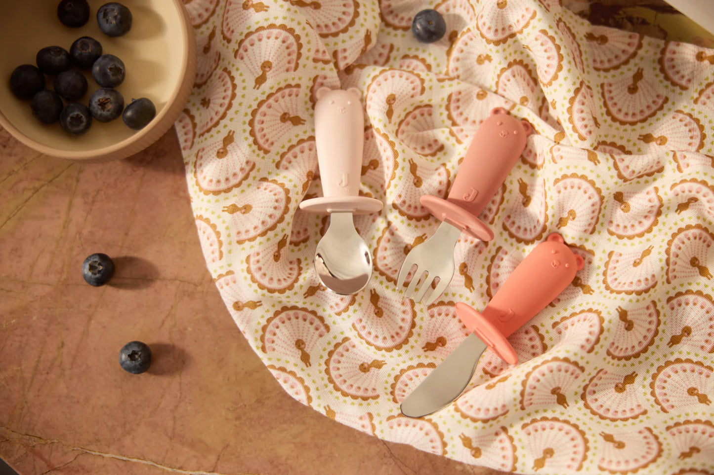 Jollein siliconen bestekset - blush