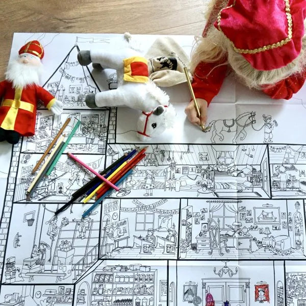 De Grote Sinterklaas Kleurplaat XXL 1.20 x 0.85m