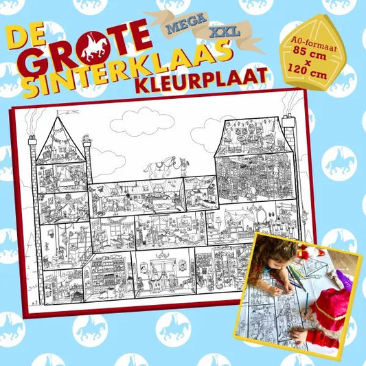 De Grote Sinterklaas Kleurplaat XXL 1.20 x 0.85m