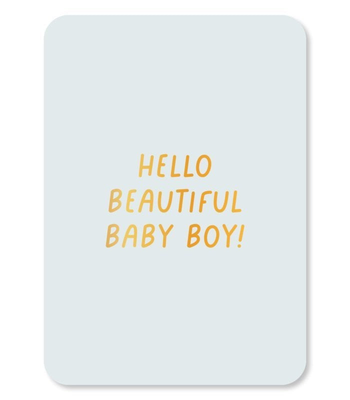 Wenskaart Hello beautiful baby boy!