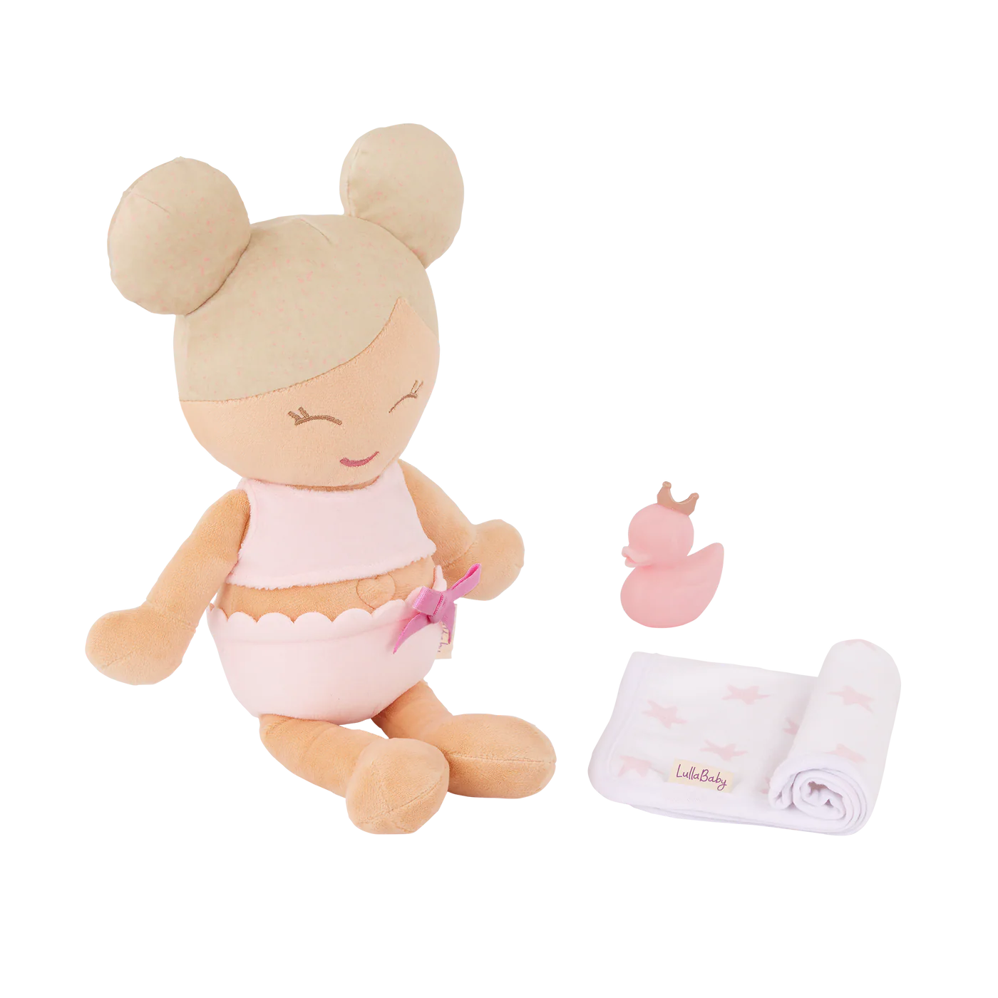 Lullababy Badpop meisje met accessoires - blond haar (PRE-ORDER EIND JUNI)