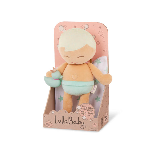 Lullababy Badpop jongetje met accessoires - blond haar (PRE-ORDER EIND JUNI)