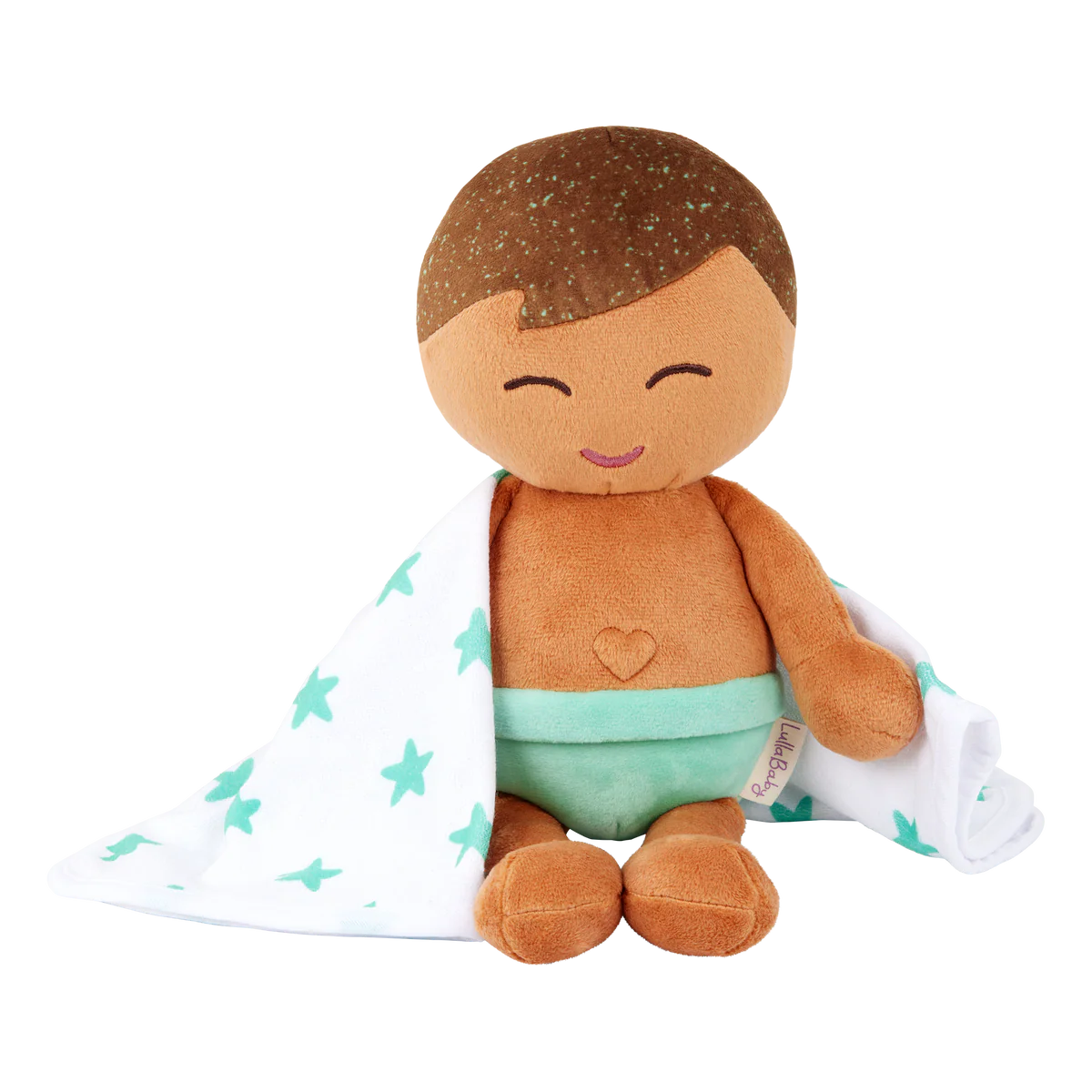 Lullababy Badpop jongetje met accessoires - donker haar