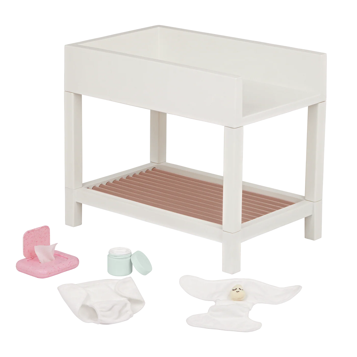 Lullababy commode voor babypoppen met accessoires (PRE-ORDER EIND JUNI)