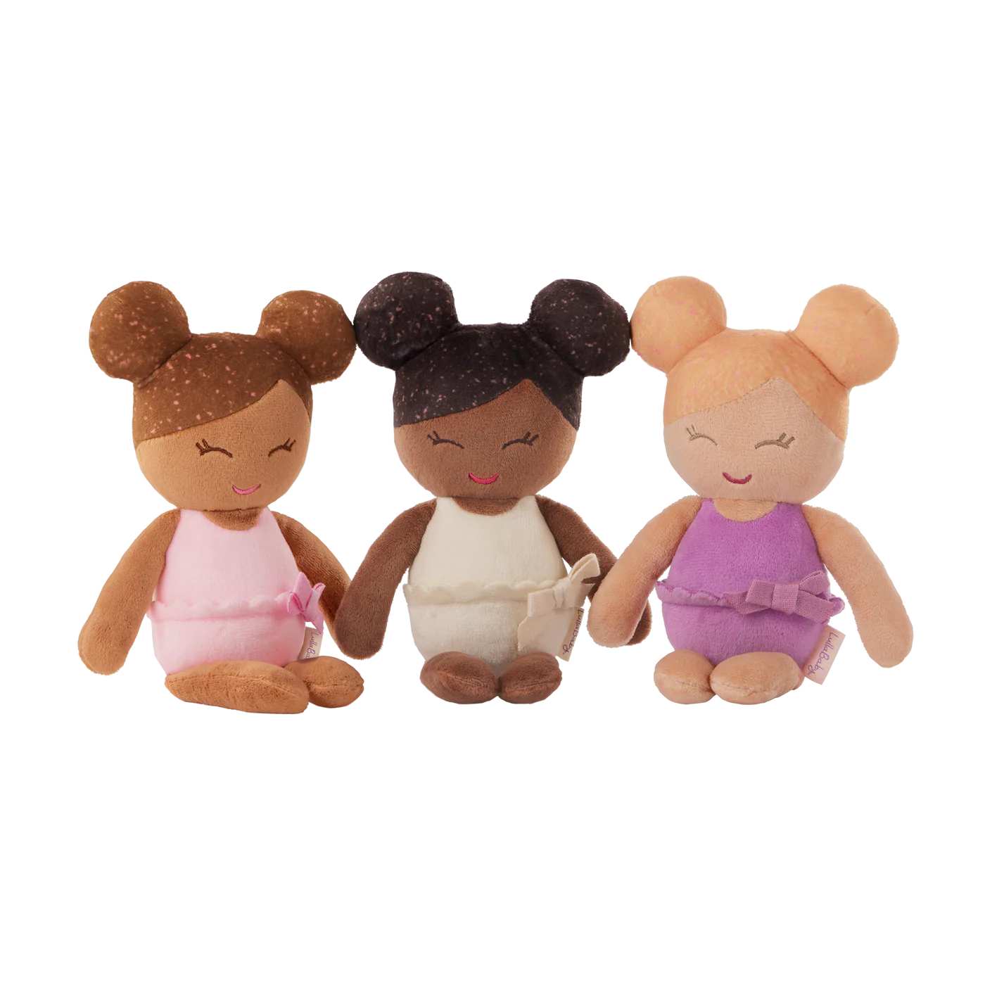 Lullababy Badpoppen 3 meisjes in wit mandje (PRE-ORDER EIND JUNI)