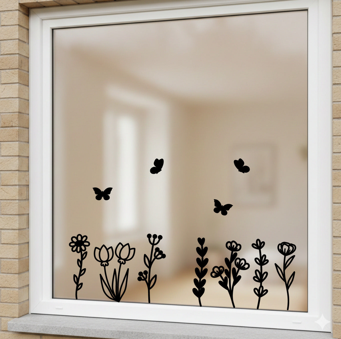 Raamsticker Lentebloemen