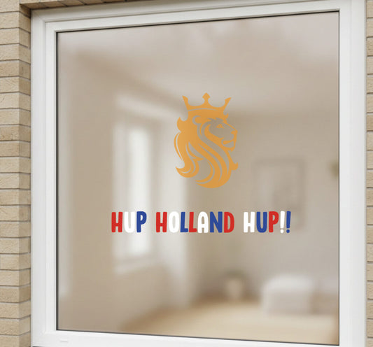 Raamsticker Voetballeeuw