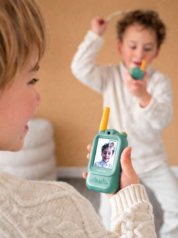ZAZU Walkietalkie met videofunctie - roze, groen en beige