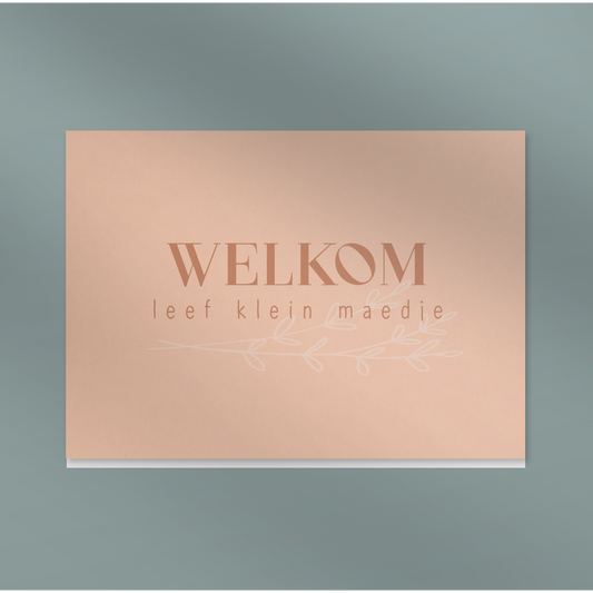 Wenskaart Welkom leef klein maedje