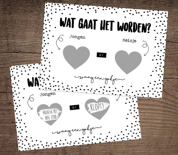 Kraskaart geslacht (meisje)