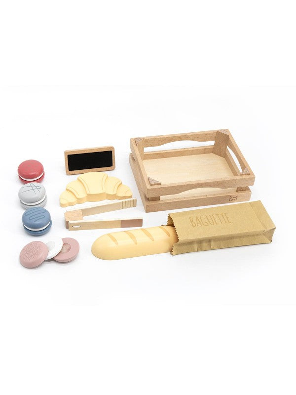 Houten stokbrood set