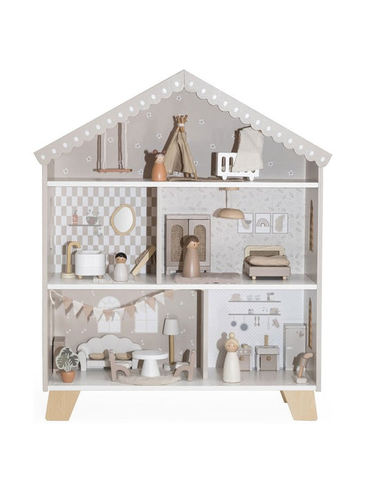 Beige poppenhuis Label Label