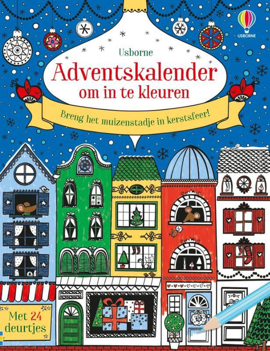 Adventkalender om in te kleuren