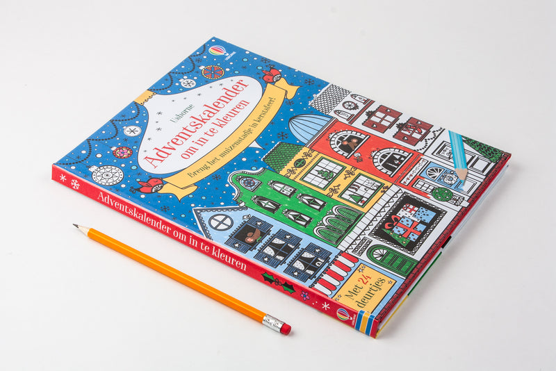 Adventkalender om in te kleuren
