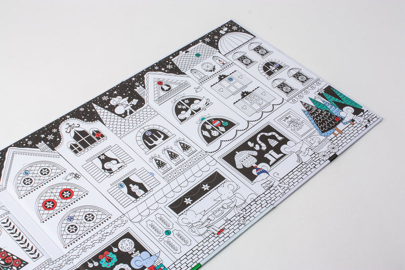 Adventkalender om in te kleuren