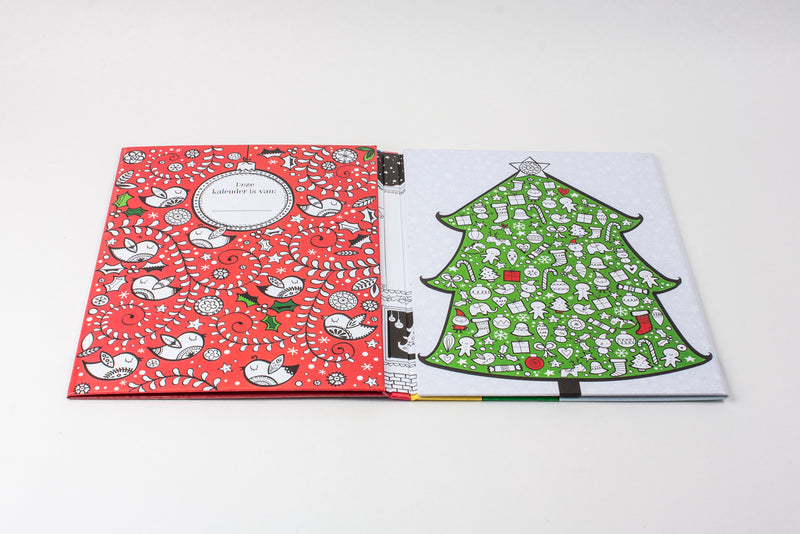Adventkalender om in te kleuren
